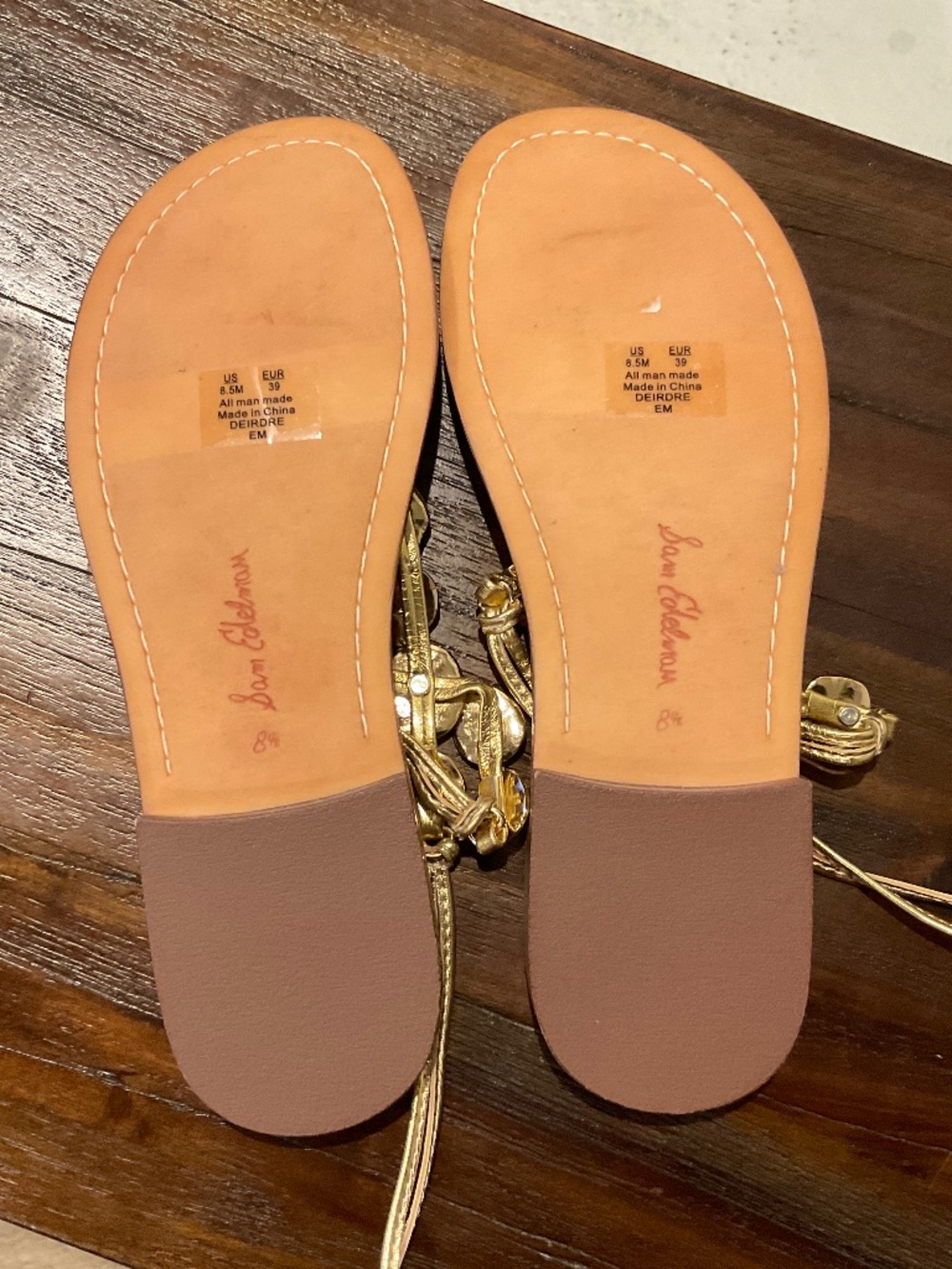 Sam Edelman Deidre Wrap Sandal gold size 8.5 - Picture 7 of 7